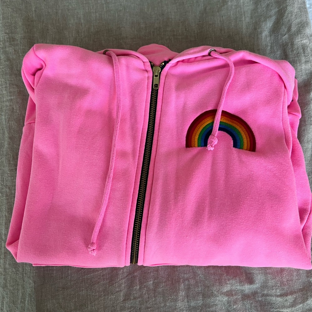 Aviator Nation Pink Rainbow Hoodie